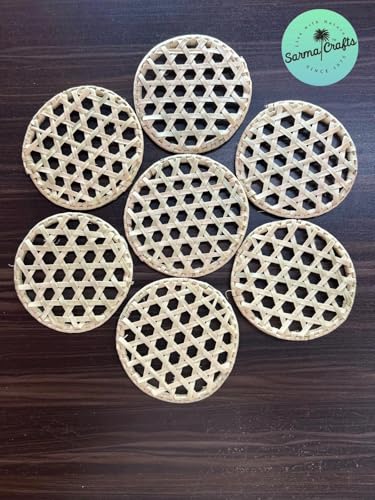 Image of Idiyappam Plates, Natural Palm Leaf Plates, String Hopper Plate - Set of 7, idiyappam Thattu
