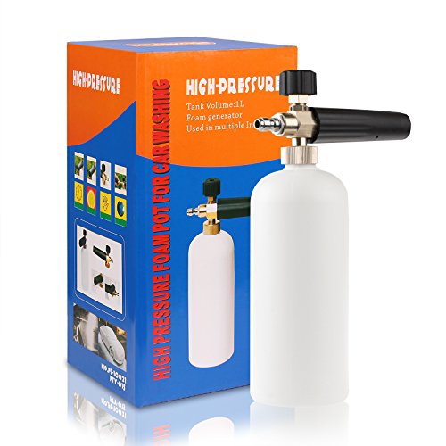 Canhão de espuma ajustável ONEVER para lavagem profissional de carro, 1 litro garrafa de espuma de n