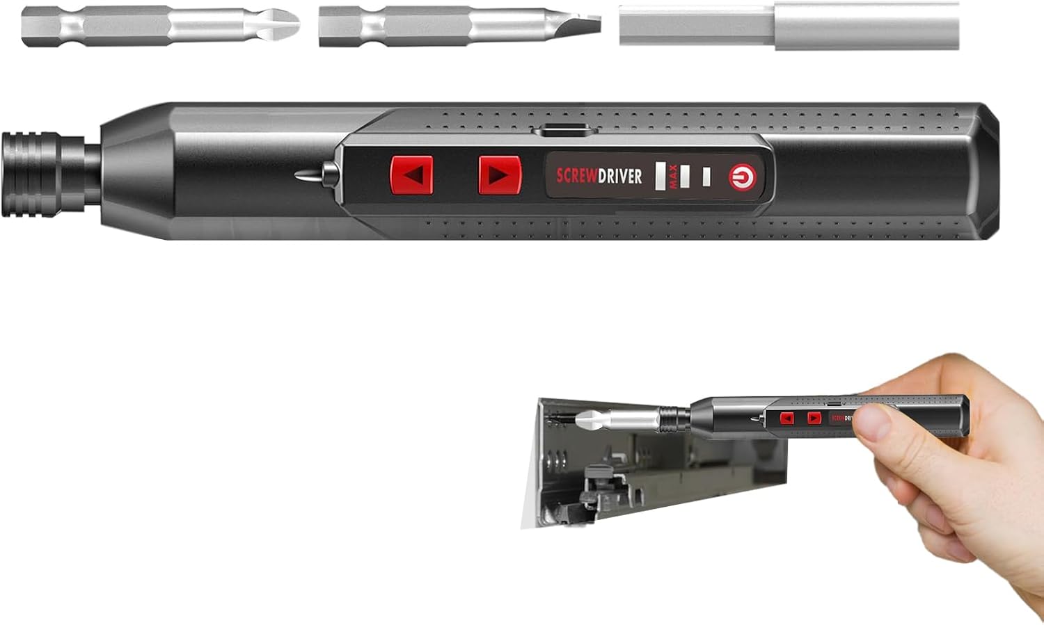 Cordless Electric Screwdriver - Portable 3 Torque Setting,Electric Screwdriver for Electronics,for Electronics Hobbyists Model Makers Furniture Assembly Home Appliance Repair