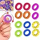 Fidget Ring Kinder, 12 Stück Anti Stress Ring Kinder, Anti Stress Rings zur Beruhigung in Schule und Alltag, Ideal für Konzentration und Handbewegung
