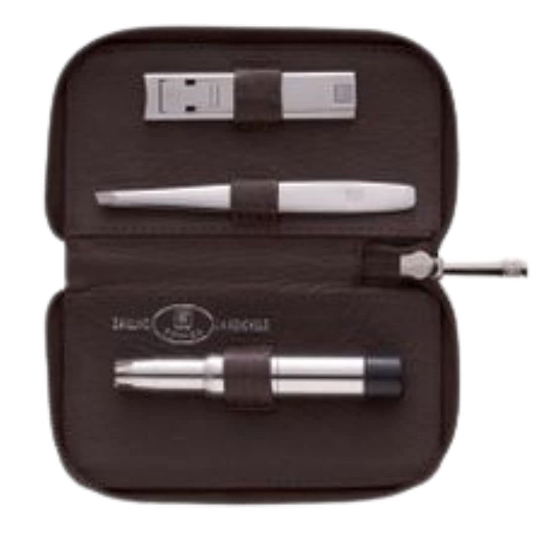 Zwilling Twinox 97527-007-0 Cow Leather Case with Zip 3-Piece Brown