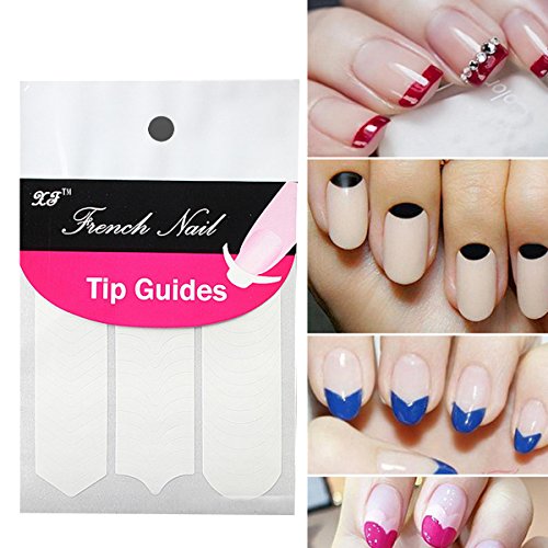 ZUMUii Butterme - Tiras de Pegatinas para manicura francesa