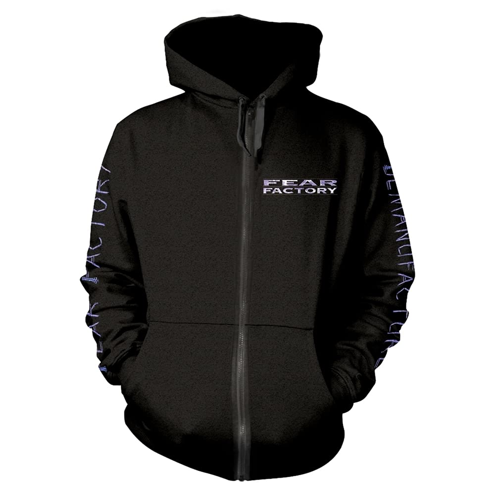 Fear Factory Demanufacture Pocket Official Unisex Hoodie Hooded Top (Large) Black