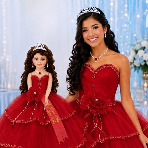 Última Muñeca Mis Quince Años Vestido Sombrilla 18" miniatura 2