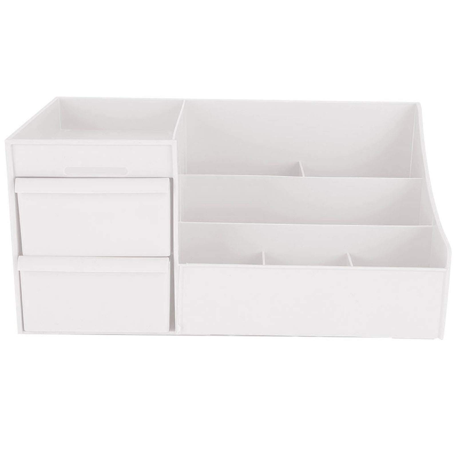 Organisateur de beauté de bureau grande capacité trousse maquillage blanche avec tiroir