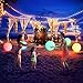 FLAMDYNO Pool Toys - 4 Pack Light Up Beach Balls for Kids w/ 8 Light Modes, Pool Beach Games Balls for Outdoor or Indoor Activities, Glow in The Dark Pool Beach Decorations for Kids and Adults