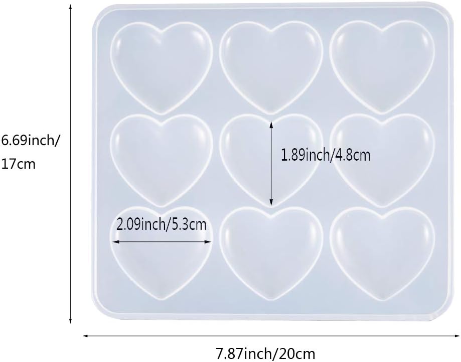 Nifocc Heart Shape Silicone Mold Jewelry Casting Mold Love Heart Resin Epoxy Mold for Jewelry Making Keychain Crafts Decoration Making DIY Crafts Tools - Image 3