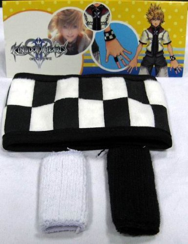 Kingdom Hearts: Roxas Checker Wristband & Finger Covers