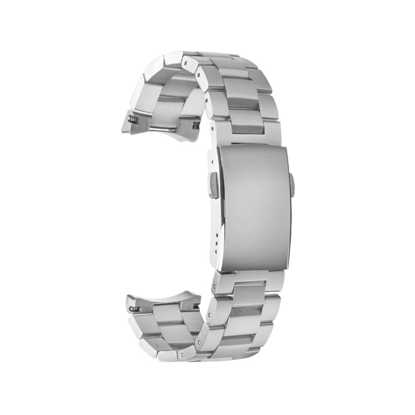 Genérico Correa de acero inoxidable compatible con TAG Heuer Aquaacer 300M pulsera calibre 5 for hombre 41 mm correa reloj extremo curvado 21, 20