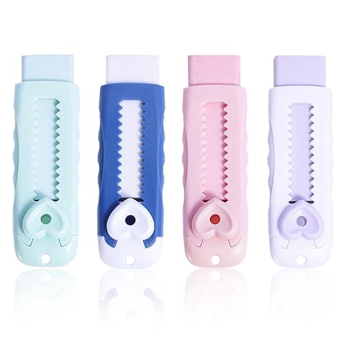 Retrattile Gomme Da Cancellare,4 gomme creative retrattili, gomma colorata push-pull