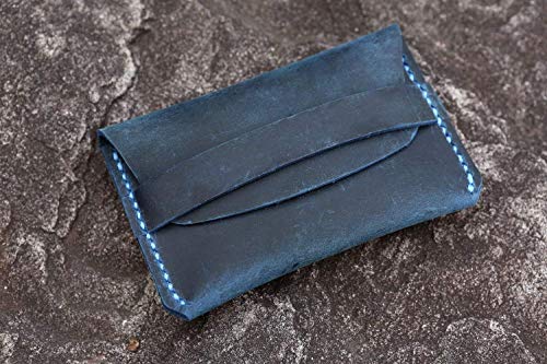 Personalized vintage purple marine blue women card holder wallet retro genuine leather business card case GIFT CHXXBC2