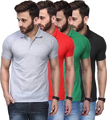 Image of T.N.X Men's Regular Fit Polos (Pack of 4)