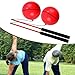Menolana Exercise Ball, Fitness Balls, Anti Slip Foam Handles with Rod Outdoor Game Hand Throwing for Park Elderly Adults Children, Red