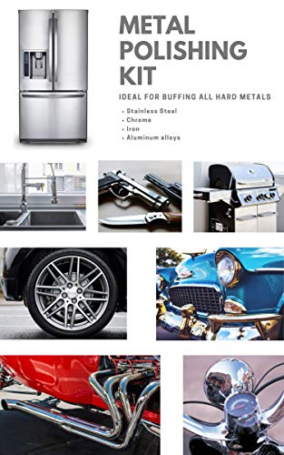 Line10 Tools Metal Buffing Wheel Kit For Drill, With 3 Step Polishing Compound #TOP4