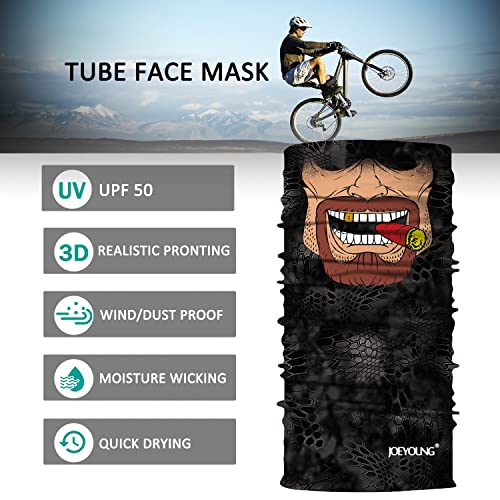 Image of JOEYOUNG Skull Face Mask UV Sun Dust Neck Gaiter Bandana Headwear Motorcycle