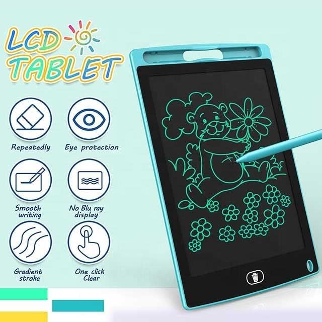 CIERN LCD Writing Tablet Slate Kids Tablet LCD Writing Pad Kids Writing Pad Study Writing Tablet, Black,Blue & Green.