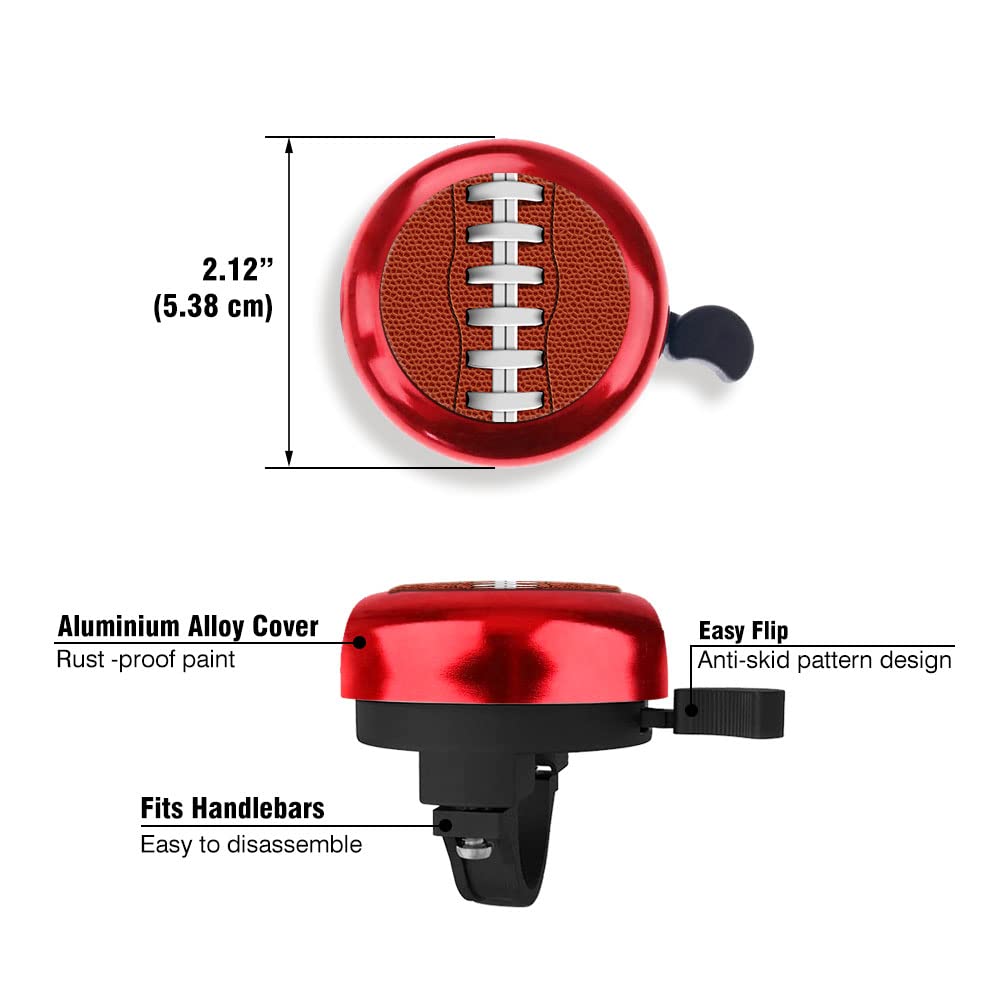 WIRESTER Linda campana redonda de aluminio para bicicleta, anillo clásico, accesorios de bicicleta para adultos, niños, niñas y niños (negro, rojo, azul, morado)