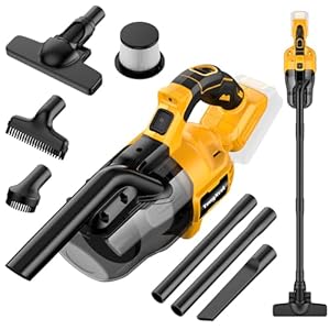 TengXcel Cordless Vacuum Cleaner for Dewalt 20V MAX Battery, Portable Hand Vacuum for Home Car Hardwood Floor Carpet, Handheld Electric Vacuum with Washable HEPA Filter(No Battery)
