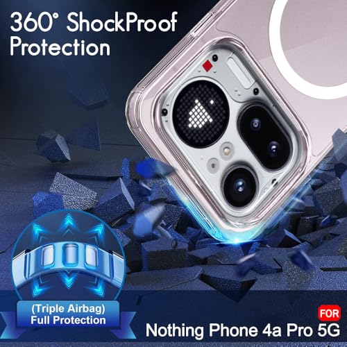 Image of TheGiftKart Ultra-Hybrid Back Case Cover for Nothing Phone 4a Pro 5G Compatible with MagSafe | Camera Protection | Hard Crystal Clear Back | Shockproof Bumper Case Cover (PC & TPU, Transparent)