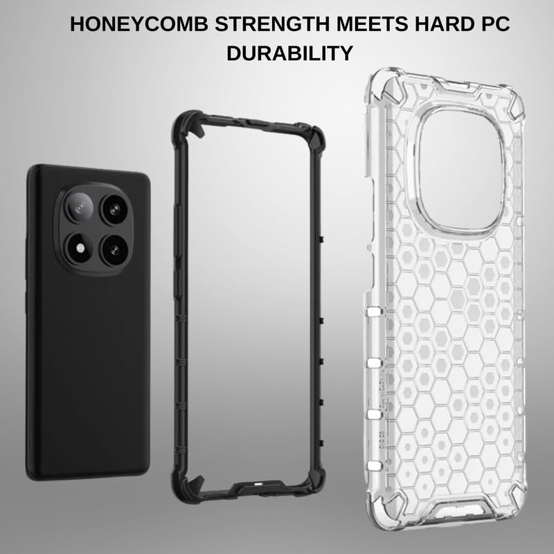 Image of Hard PC Back Case Cover for Mi Redmi Note 14 Pro 5G Anti Slip Ultra Thin Shockproof Reinforced Corners (Polycarbonate|Clear)