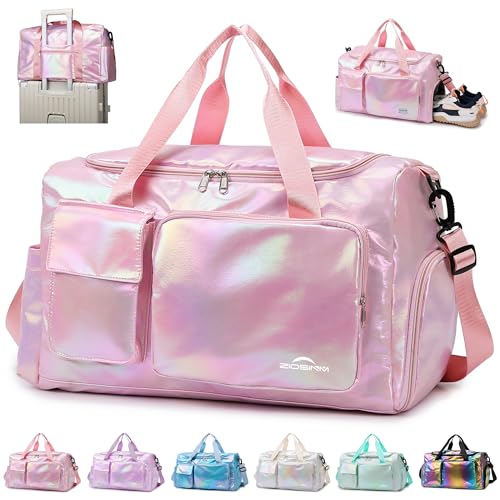 ZIOISNM Borsone Palestra Donna, Elegante Borsa Palestra Donna con Scomparto per Scarpe, Borsone da...