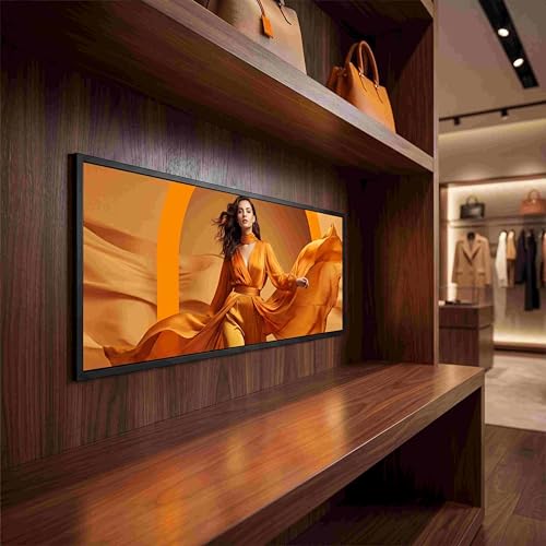 Image of VSDISPLAY 29'' 1920x540 Long Stretched Bar Monitor H /D /USB /Micro SD Input | Supports USB Auto-Play,Digital Signage Advertising Display for Shelf Edge,Supermarket,Retail