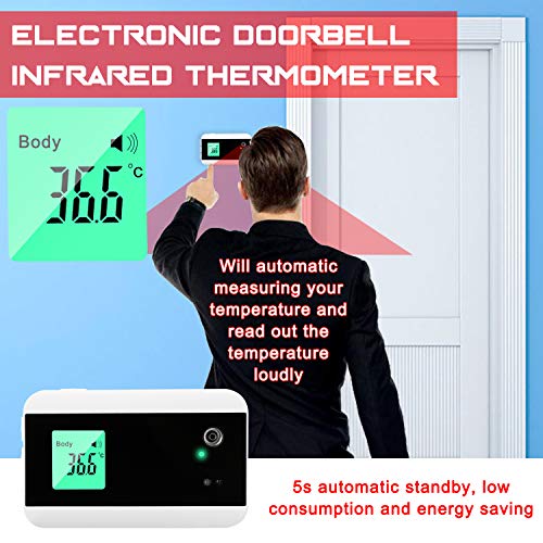 Gecheer FTW03 Termômetro infravermelho com campainha eletrônica doméstica com função de transmissão