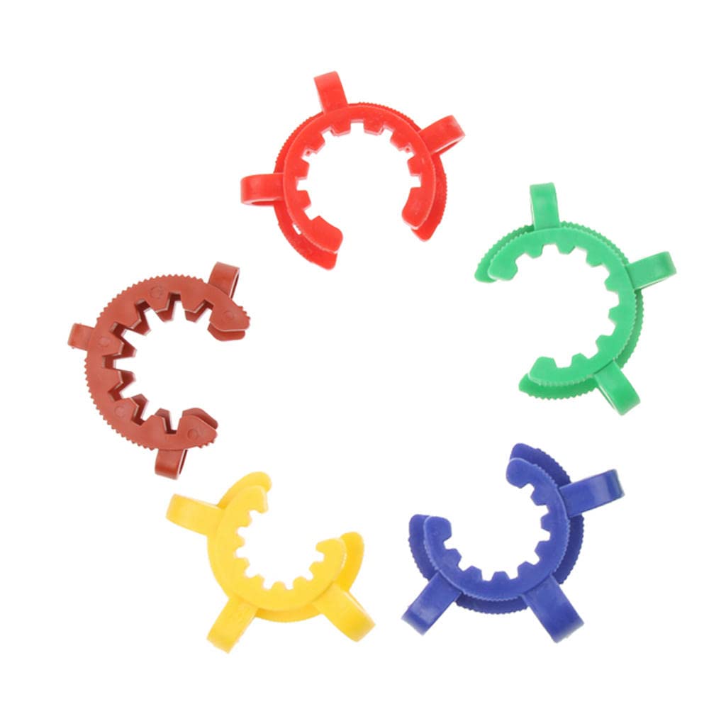Milageto Random 5Pcs Plastic Joint Clip Ns Conical Clips Glass Keck Clamps 14-40 40Mm, 14Mm
