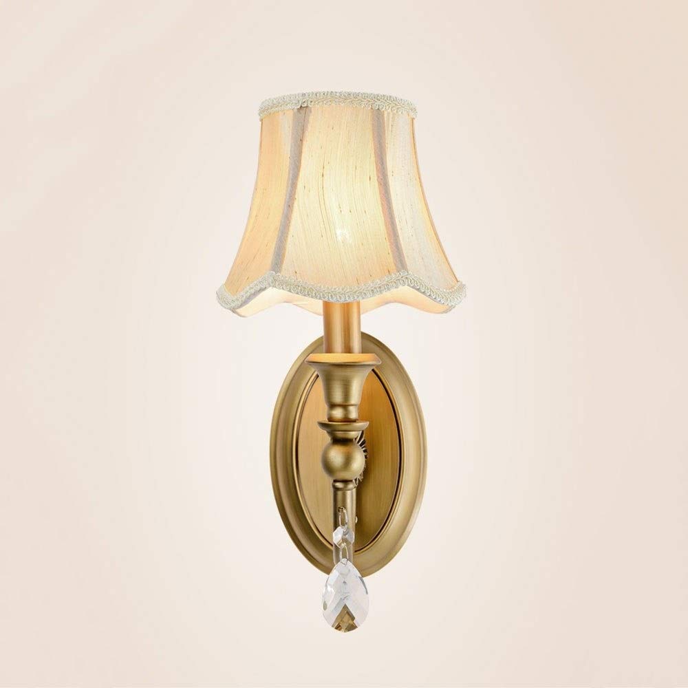Lámpara de Pared Americana Creativa de Metal de Hierro Retro, Lámpara Dere Pura Lámpara Dere, Lámpara de Cristal de Cristal, Dormitorio Colgante de la Sala de Estar Luz de Pared E27 Interior Flex