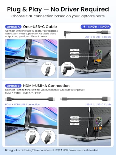 Laptop Screen Extender, 14" 1080P IPS Portable Monitor, Ultra-Slim, 1.79 lb - image 4