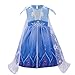 FYMNSI Kleinkinder Baby Mädchen ELSA Kostüm Prinzessin Eiskönigin 2 Kleid Verkleidung Geburtstag Party Fasching Karneval Halloween Cosplay Ankleiden Weihnachten Partykleid Festkleid Blau 2-3 Jahre