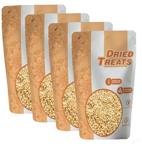 Image of Dried Treats Quinoa Seeds 1000g (250g X 4) - High in Protein, Fibre, Iron , Antioxidant & More Nutritions | Gluten-Free | Wholegrain Breakfast Cereal for Energy Boosting | Quinnoa Best for Healthy Breakfast like Upma, Khichdi, pulao and More | Diet food for Weight Management