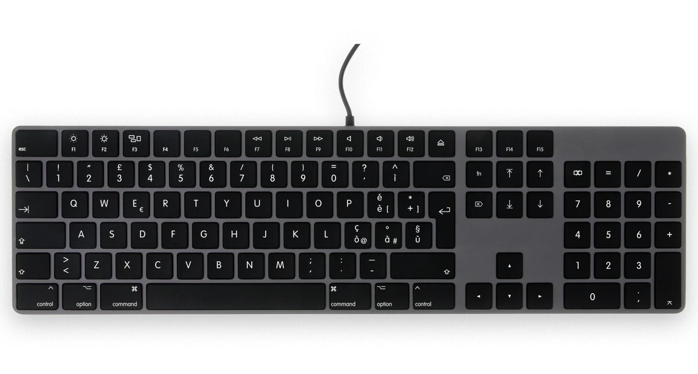 LMP Tastiera Numerica USB-C per Windows, Layout Italiano ISO, 106 Tasti, Alluminio Grigio Siderale, Plug & Play, Tasti Incisi al Laser, Design Elegante, Compatibile con PC e Laptop USB-C