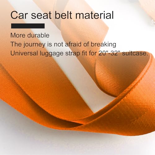 Sangle d'identification de bagages Veki réglable orange clair