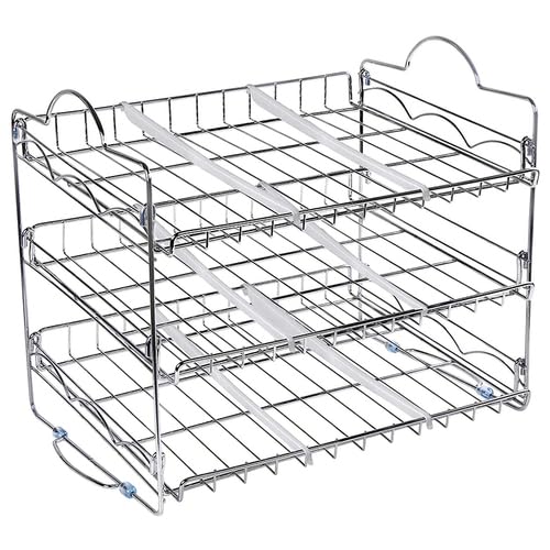 Chougnar Multi-Layer Can Rack Cola Beverage Cans Storage Rack Kitchen Desktop Stackable Rolling Storage Rack - (Color: Silver)