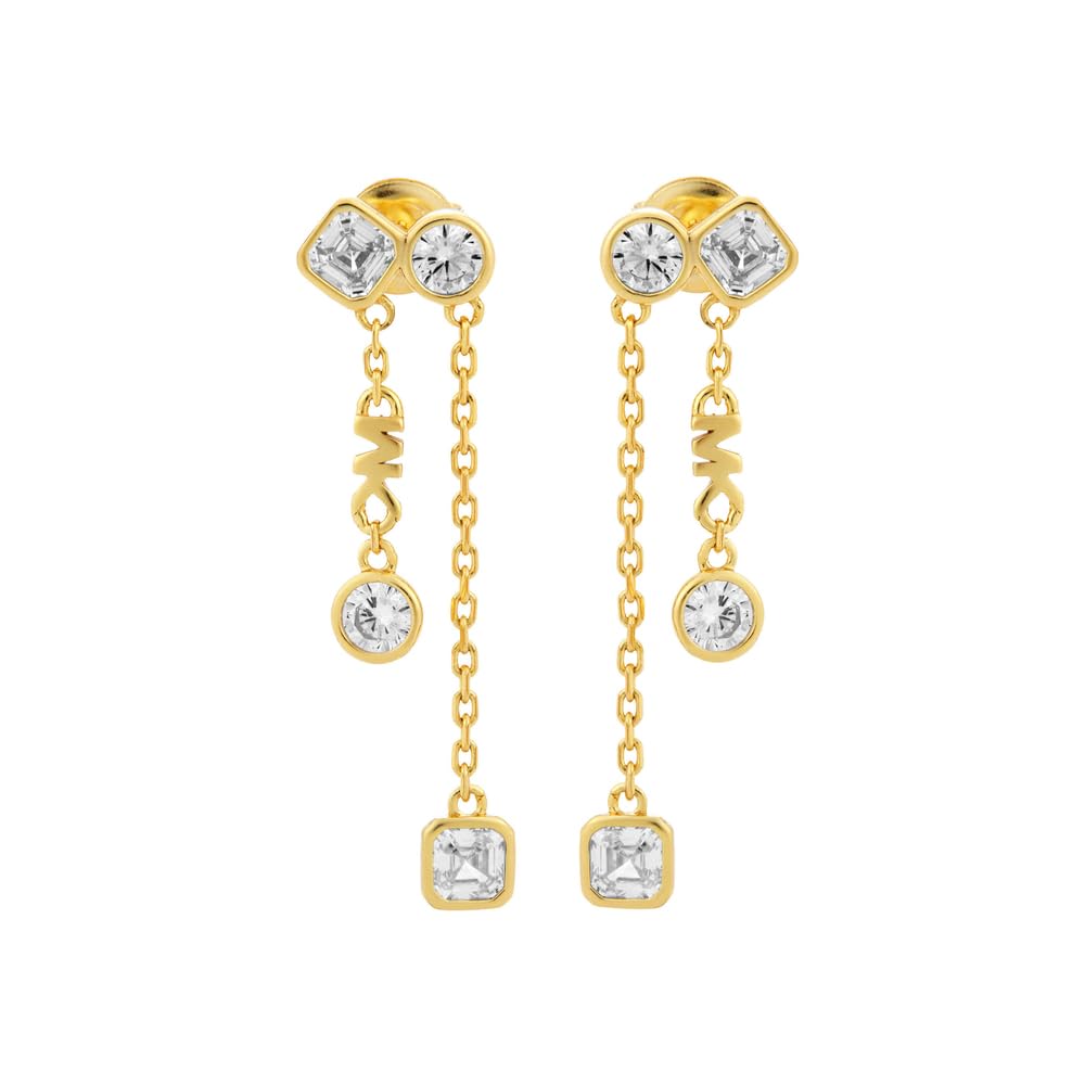 Michael Kors Brilliance Women's Gold-Tone Sterling Silver Earring, MKC1773710