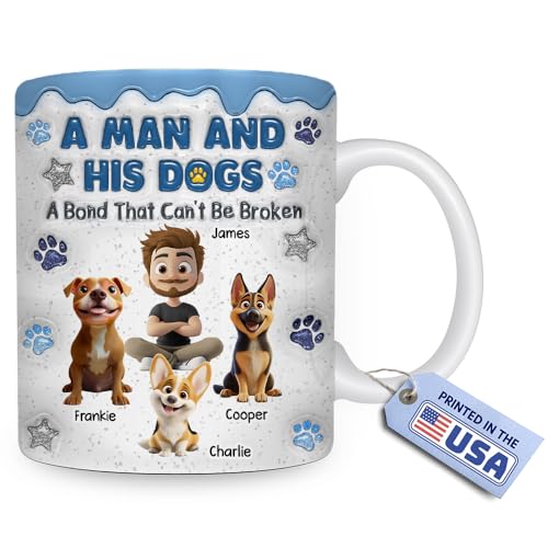 Taza personalizada para papá de perro Wrappiness miniatura 1