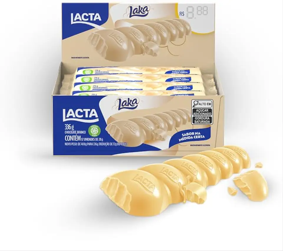 Chocolate Lacta Laka Com 12 Unidades De 28g