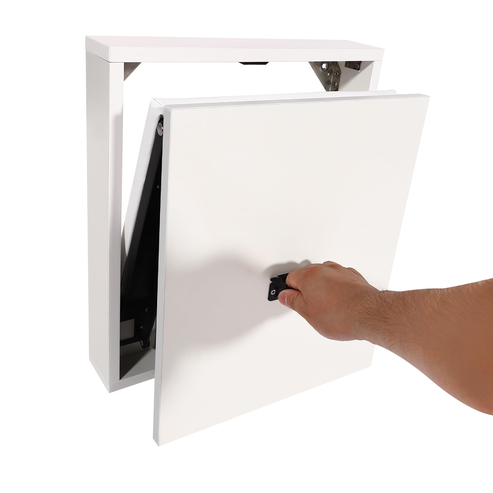 Krzesło składane ścienne, 35,5 x 36,5 cm, składane siedzisko, ściana krzesło składane, obciążenie całkowite 150 kg, montowany na ścianie, składany taboret na buty (czysta biel)