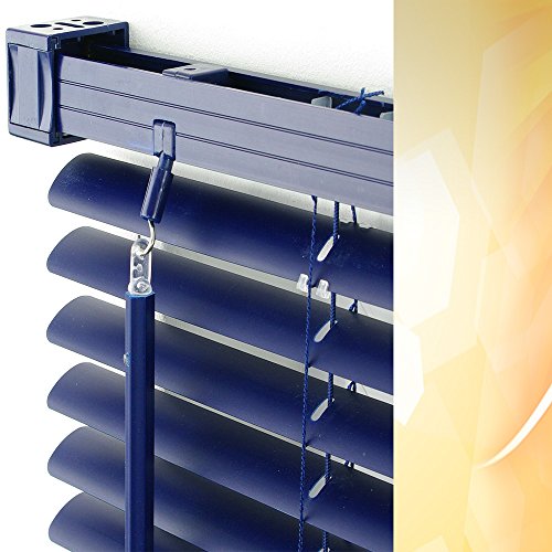 PVC / Kunststoff-Jalousie Breite 100 cm x 160 cm Höhe in Farbe 09 / orientblau / Jalousien Jalousette Jalousetten Plastik Standard 100x160 dunkelblau Blau Cover