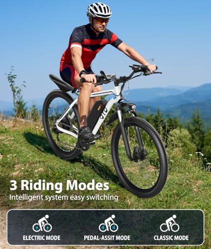 Electric Bike For Adults 1200W Peak Lightweight Mountain Ebikes,28MPH 26"x2.1" Fast Electric Bicycles,90 Miles PAS Long Range,48V 624Wh Removable Battery,7-Speed E-Bicycles with Mobile Phone Holder - Image 4