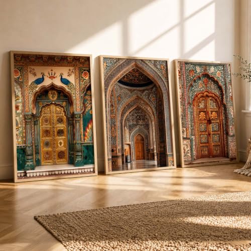 Image of kotart Indian Art Traditional Paintings for Living Room | Framed Wall Painting for Home Room Bedroom Office Wall Decor | Wall Poster With frames Set of 3 (13X17 inch)