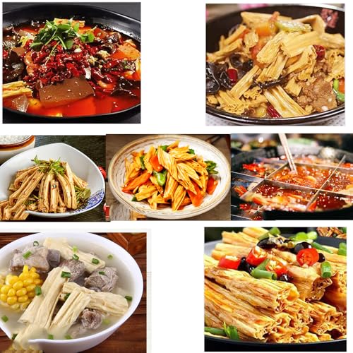Tofu Skin，Yuba，Dried Bean Curd Sticks, Dried Bean Curd Stick,Handmade Soy Tofu Dried Sticks,238g/8.39oz,2 Pack,Asian Dried Beancurd Stick for Stir-fry, Hot Pot, Soup, Cold Dishes - Thumbnail 5