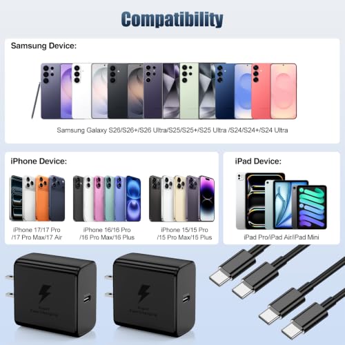 Cionum 2-Pack 60W USB-C Chargers w/ 6' Cables - image 7