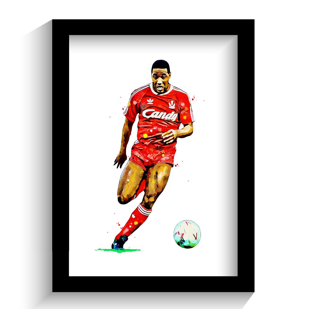 LIVERPOOL - JOHN BARNES FRAMED ILLUSTRATION PRINT POSTER