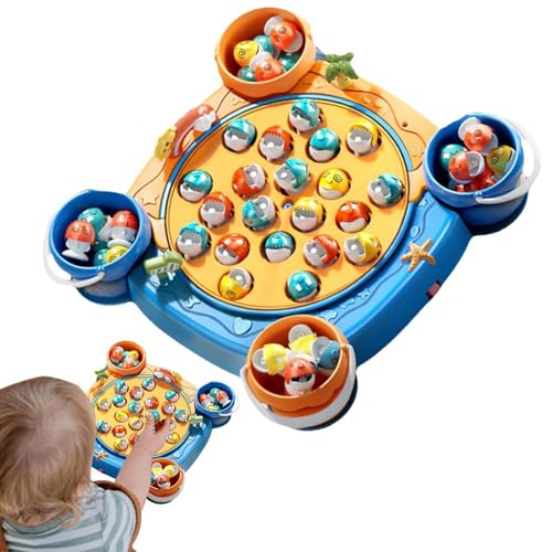 Jeu de pêche interactif avec musique et planche rotative pour animation d'anniversaire