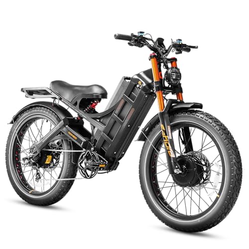 Image of 2026 eAhora Romeo Pro 3 /2 52-46 Mph Electric Bike for Adults, 6000W /4000W /2500W Dual Motor Ebike 60V 80Ah /52V 70Ah Battery 235+Miles Long Range, 26*4.0 inch /20*4.5 inch Fat Tire, Full Suspension, All Terrain