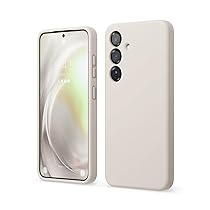 elago Cover Compatibile con Samsung Galaxy S25, Custodia in Silicone Liquido, Copertura Protettiva Completa, Antiurto, Custodia Slim, Fodera Morbida in Microfibra Antigraffio (Pietra)