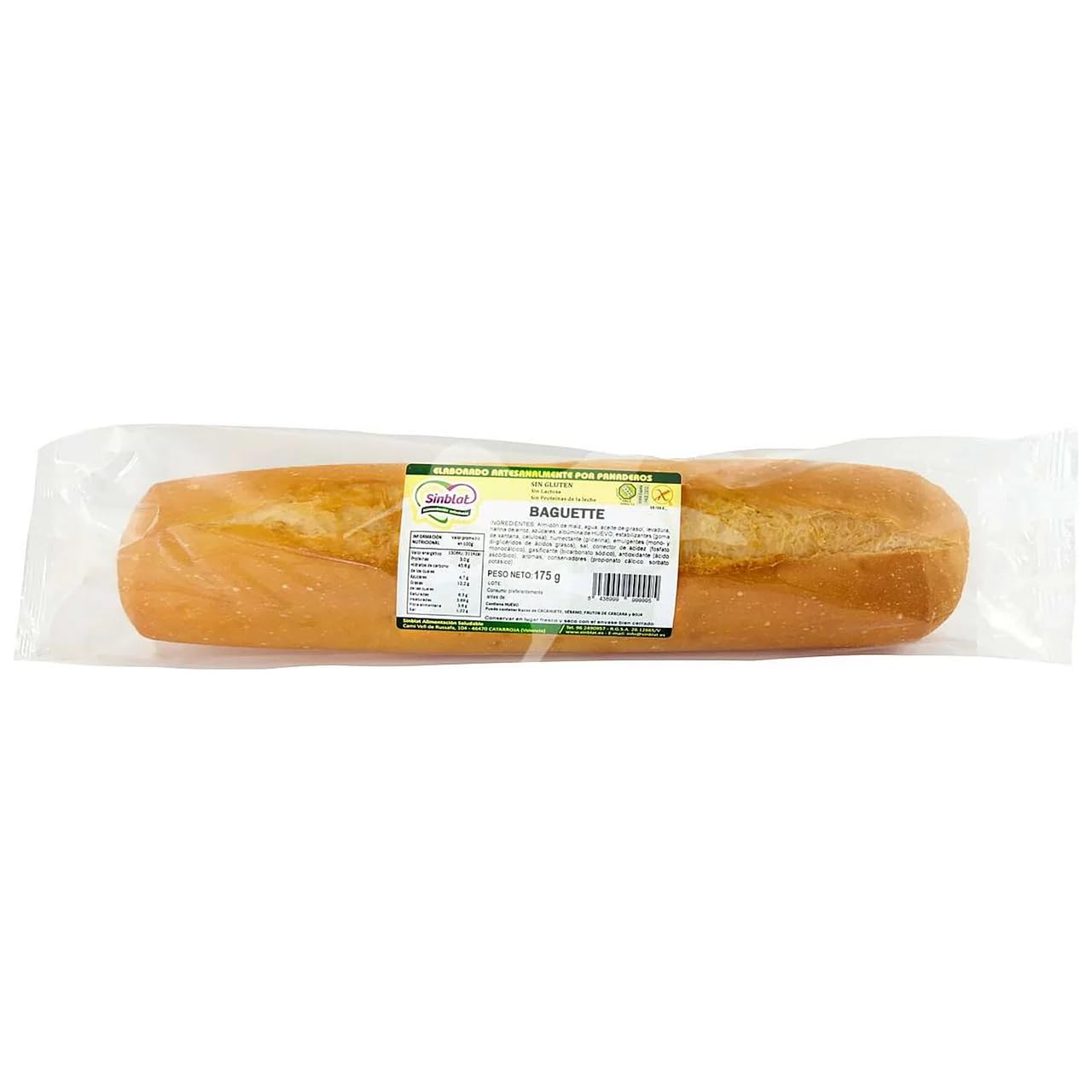 SINBLAT Glutenfreies Baguette SINBLAT 175 g. 6er-Pack.