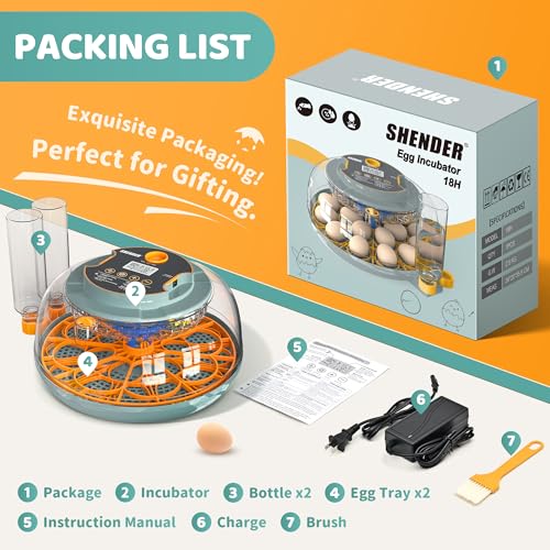 image for SHENDER Egg Incubators for Hatching Eggs, Egg Incubator with Automatic